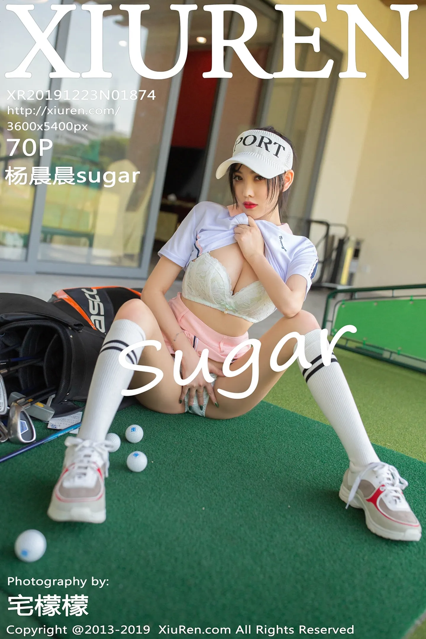 [XiuRen秀人网]No.1874_女神杨晨晨sugar高尔夫主题白色内衣配粉色短裙撩人诱惑写真70P-秀人网 - XiuRen.Pro